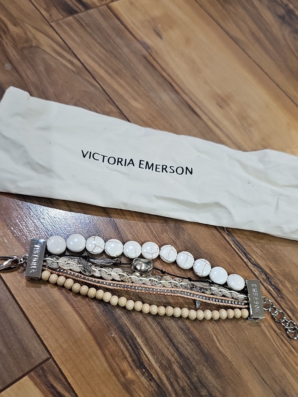 Victoria Emerson Layered Angel Wing Bracelet